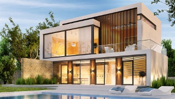 evening-view-of-a-modern-large-house-with-swimming-pool